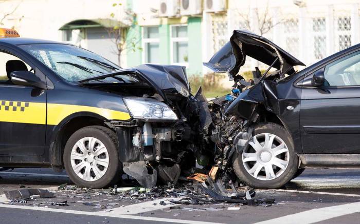 What is the most common collision between cars and motorcycles